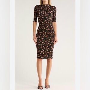 ALICE + OLIVIA Floral Black Dress